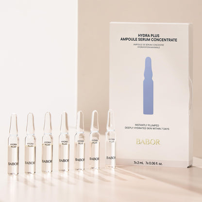 BABOR Hydra Plus Ampoule Concentrate, Moisturizing Skincare Capsule, Hyaluronic Acid Serum, Deeply Nourish to Plump and Smooth Skin, Anti Aging Serum 7 Day Treatment