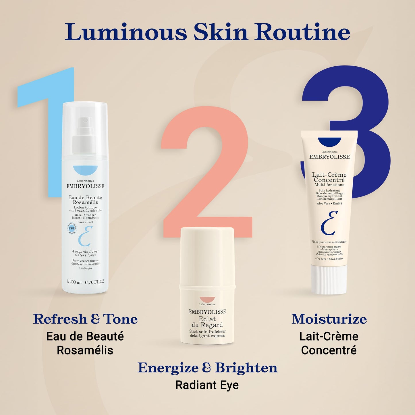 Embryolisse Lait-Crème Concentré, Multifunction Daily Face Moisturizer and Makeup Primer, Suitable for All Skin Types. French Face Cream With Shea Butter & Aloe Vera