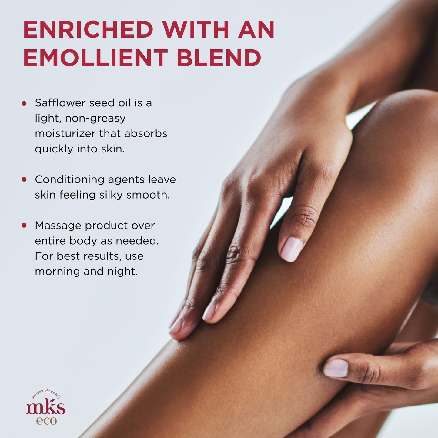 MKS eco Velvet Hand & Body Lotion, Original Scent - 10 oz - Restores Skin Softness, Flexibility & Elasticity - With Moroccan Argan Oil & Hemp Seed Oil - Vegan & Cruelty Free