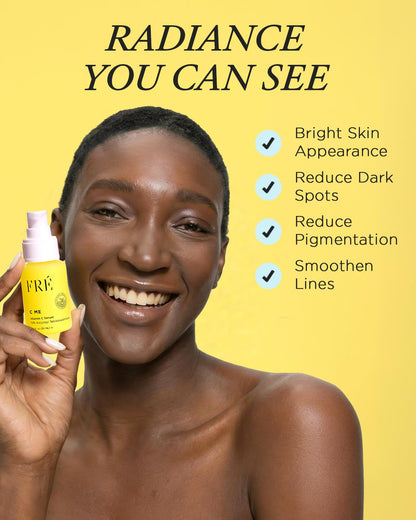 10% Vitamin C Serum for Face – FRÉ Waterless Brightening Serum with Argan Oil – 1.01 fl oz