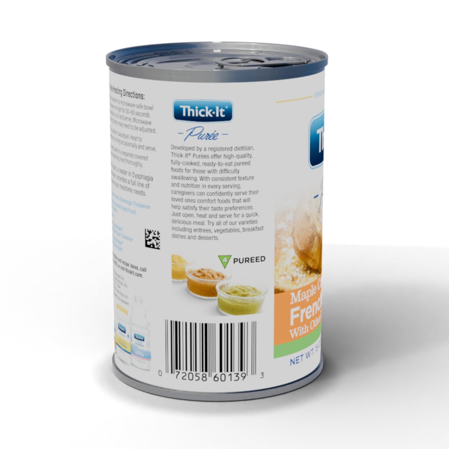 Thick-It Pureed Maple Cinnamon French Toast (IDDSI), Naturally Flavored, Digestible Swallowing Aid, Simple-to-Use, 15 oz Can (Value Pack of 12)