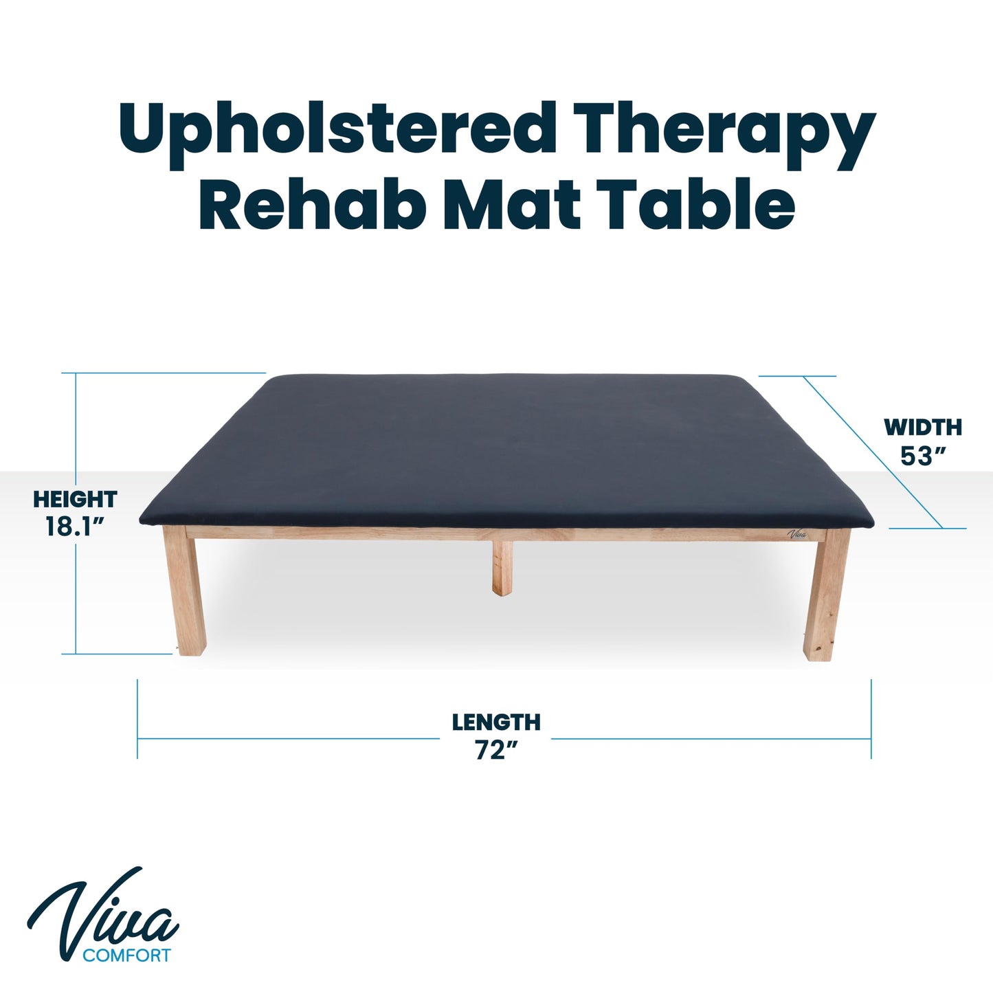 AdirMed Wide Bariatric Mat Table, Physiotherapy Exercise Table for Seniors