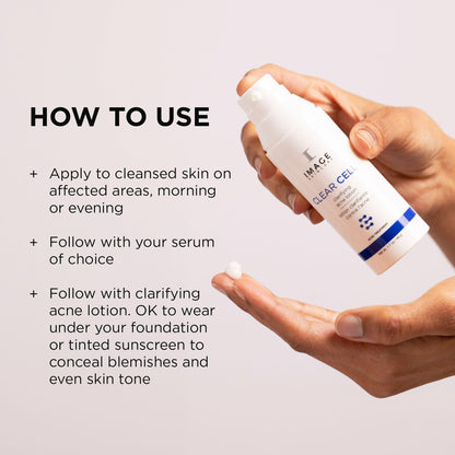 IMAGE Skincare, CLEAR CELL Clarifying Acne Lotion Treatment, with Benzoyl Peroxide, Treats and Prevents Acne Blemishes, 1.7 oz