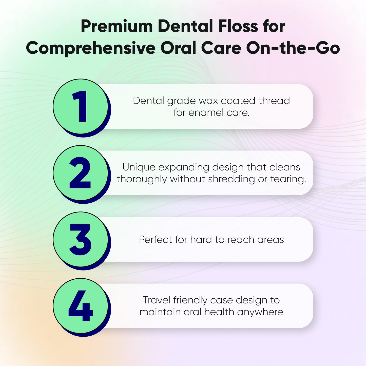 Something Nice NanoFloss Threader for Teeth, Vegan Dental Floss Thread, nHAP1000D Polyester Fiber Waxed with Nano Hydroxyapatite for Enamel Care Kid Friendly, Bubblegum Flavored, 42M