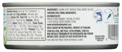 365 by Whole Foods Market, Salted Skipjack Tuna in Water, 5 Ounce