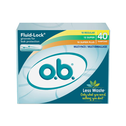 o.b. Tampons 40ct and Schick Hydro Silk Dermaplaning Tools | Tampons Multipack and Facial Razor Kit