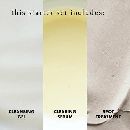 Bioelements 3-Step Starter Set: Acne Prone Skin - Includes Pore Thing, Daily Meds & Spot Defy - Vegan, Gluten Free - Never Tested on Animals