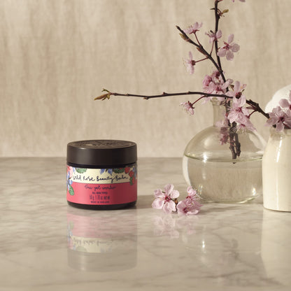 Neal's Yard Wild Rose Beauty Balm, Featuring Rosehip Oil, Hemp Seed & Shea Butter, Nourishing & Exfoliating Cleanser, Vegetarian Approved, Cruelty-Free, 50g