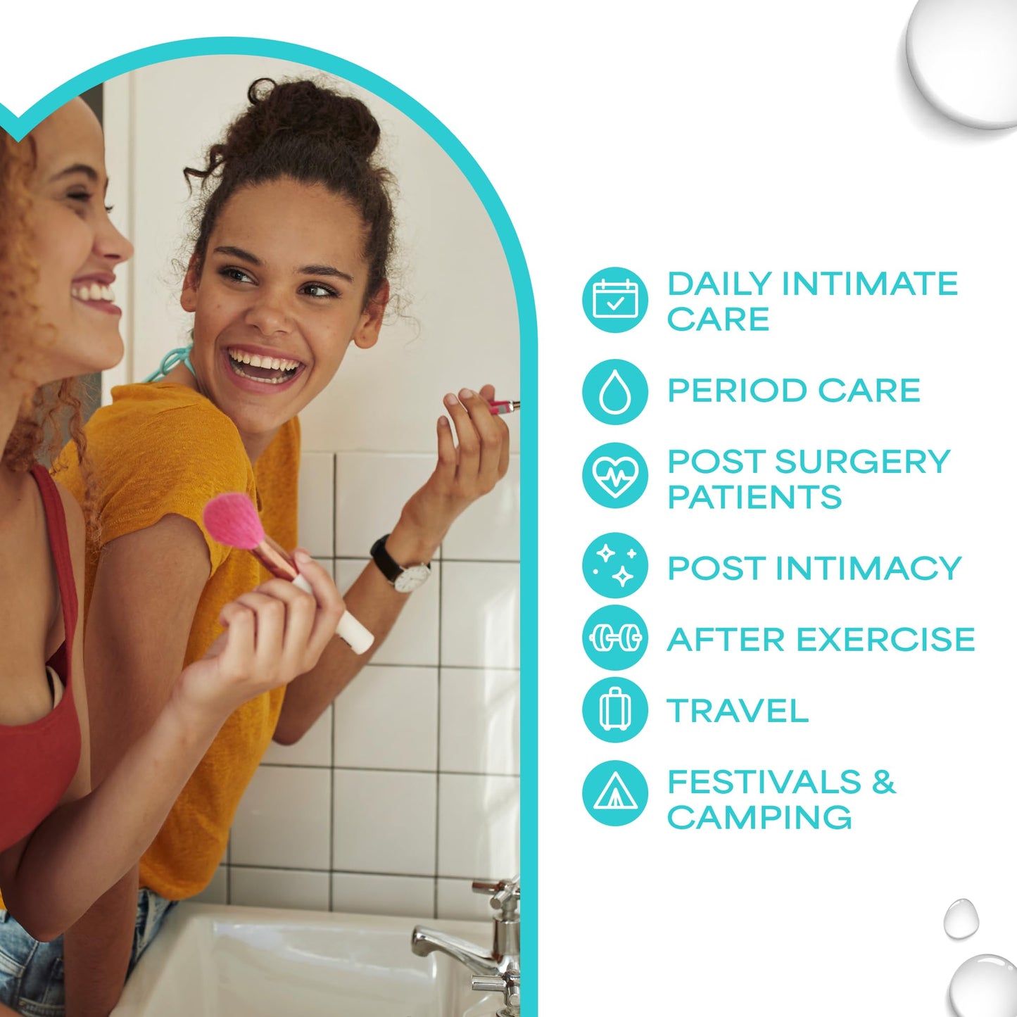 WaterWipes Sensitive Feminine Wipes, 99.9% Purified Water, pH Friendly for Daily Intimate Care, Gynecologist Approved, Fragrance Free, 50 Count (5 Packs)