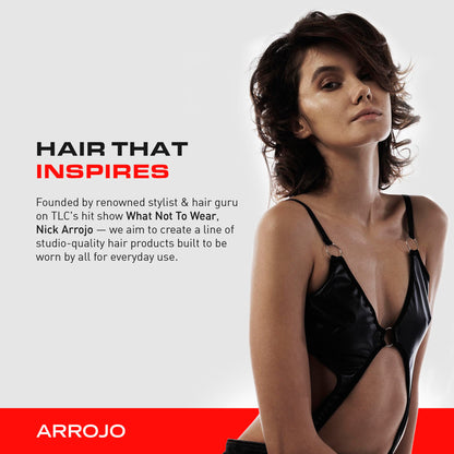Arrojo Glint Texture & Shine Spray, 6.7oz – Sulfate & Paraben Free Lightweight Hair Spray – Frizz Control & Flexible Hold for Curly Hair with Vitamin E & Fruit Extracts