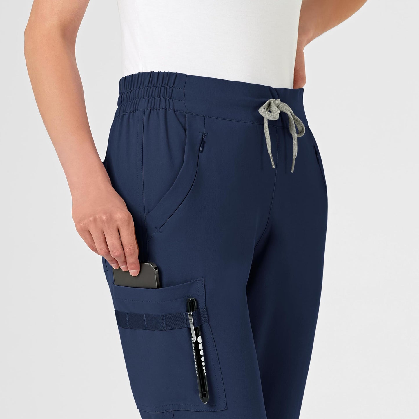 WonderWink Womens Jogger Medical Scrubs Pants, Navy, X-Large US