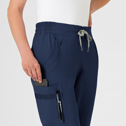 WonderWink Womens Jogger Medical Scrubs Pants, Navy, X-Large US