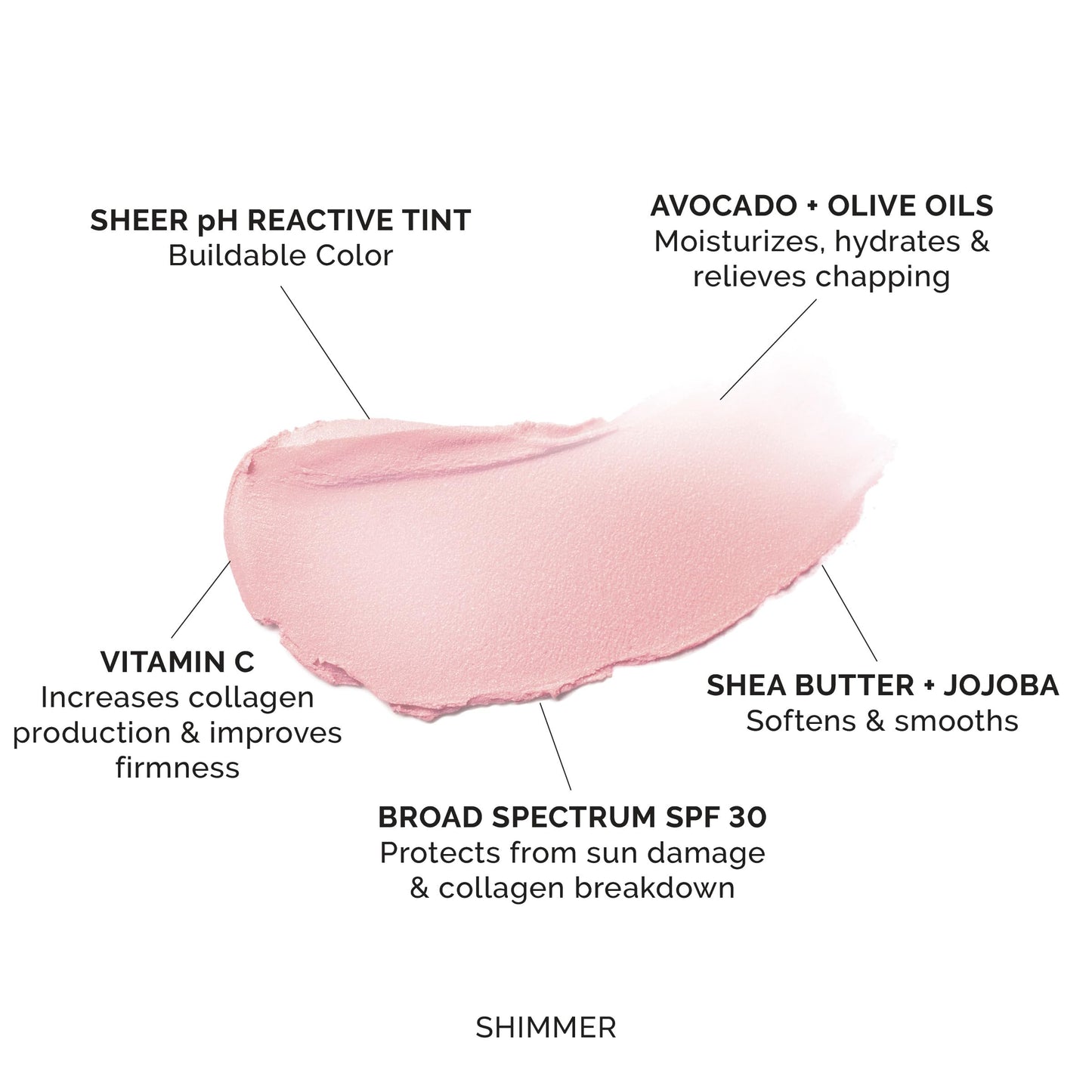 MDSolarSciences Tinted Sheer Lip Balm SPF 30 | Hydrating Lip Sunscreen | Shea Butter, Jojoba & Avocado Oils | Moisturizing, Vegan, & Clean| 0.15 oz, Natural pH Reactive Color Shimmer