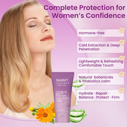 Estrogen Cream for Women – Intimate Moisturizer & Menopause Support, Helps Vaginal Dryness, Hydrating & Firming Skin, Naturally Gentle Care for Intimate Area with Aloe Vera & Calendula, 50ml