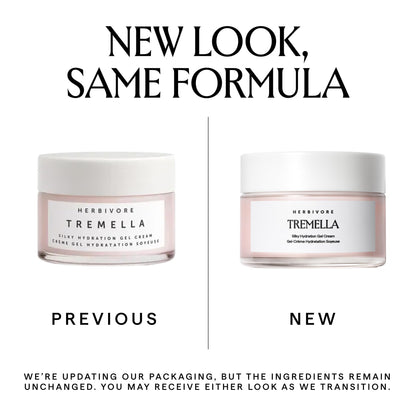 HERBIVORE Tremella Silky Hydration Gel Cream - Hydrating Lightweight Facial Moisturizer with Squalane, Plant-based, Vegan, Cruelty-free, 50 mL / 1.7 oz