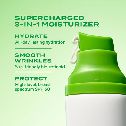 Murad Superactive Wrinkle-Fighting Moisturizer SPF 50 - Bio-Retinoid Ultra Sheer Facial Sunscreen Gently Targets Fine Lines and Wrinkles With Aging Protection From UVB/UVA - 1.7Fl Oz