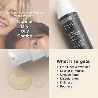 Paula's Choice RESIST Intensive Wrinkle-Repair Retinol Serum, Squalane, Vitamin C & E, Anti-Aging & Wrinkle Treatment, 1 Fl. Oz.