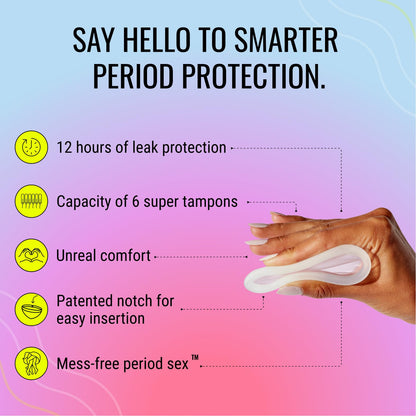 Flex Reusable Disc | Reusable Menstrual Disc | Tampon, Pad and Cup Alternative | Capacity of 6 Super Tampons | Lasts for Years | Includes Carrying Pouch & 2 Free Disposable Discs