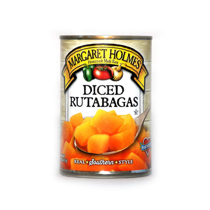 Margaret Holmes Diced Canned Rutabaga, 14.5 oz Cans, (Pack of 6) Bundled with a JFS Recipe Card