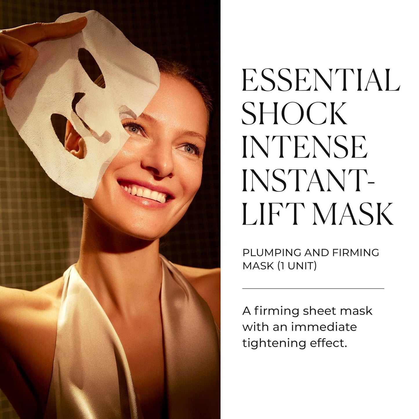 Natura Bissé Essential Shock Intense Instant-Lift Mask, Firming Sheet Mask, Hydrates, Firms & Plumps, For All Skin Types, 1 unit