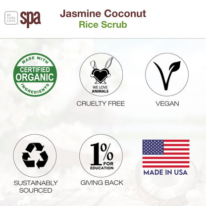 BCL SPA Rice Scrub, Jasmine Coconut, 16 Fl Oz