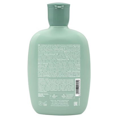 Alfaparf Milano Semi Di Lino Scalp Rebalance Shampoo for Dry Scalp - Sulfate Free Shampoo - For Excessive Oiliness and Flakes - Professional Salon Quality