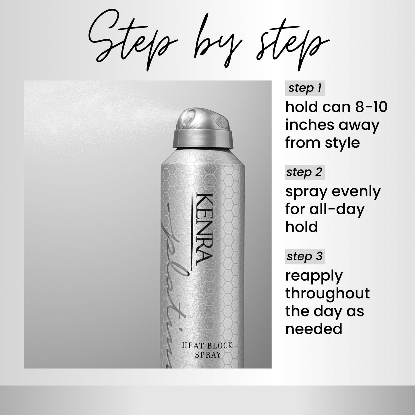 Kenra Platinum Heat Block Spray 22 | Heat Protecting Hairspray | High Hold For Ultimate Style Longevity | Clean Release From Hot Tools | All Hair Types