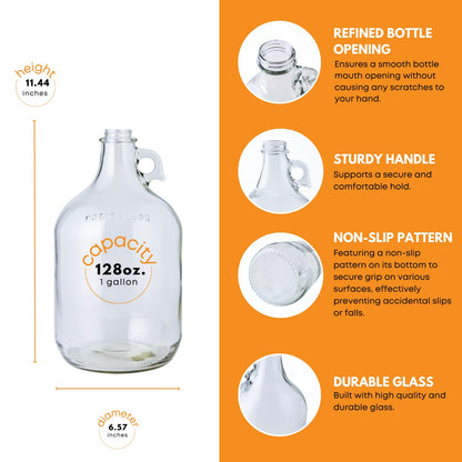 Fastrack 1 Gallon Glass Jug Laundry Detergent Dispenser | Airtight Screw-Top Pump Container | Non-Slip Base | Detergent Pump Dispenser or Syrup Pump Dispenser | Eco Friendly Food Grade