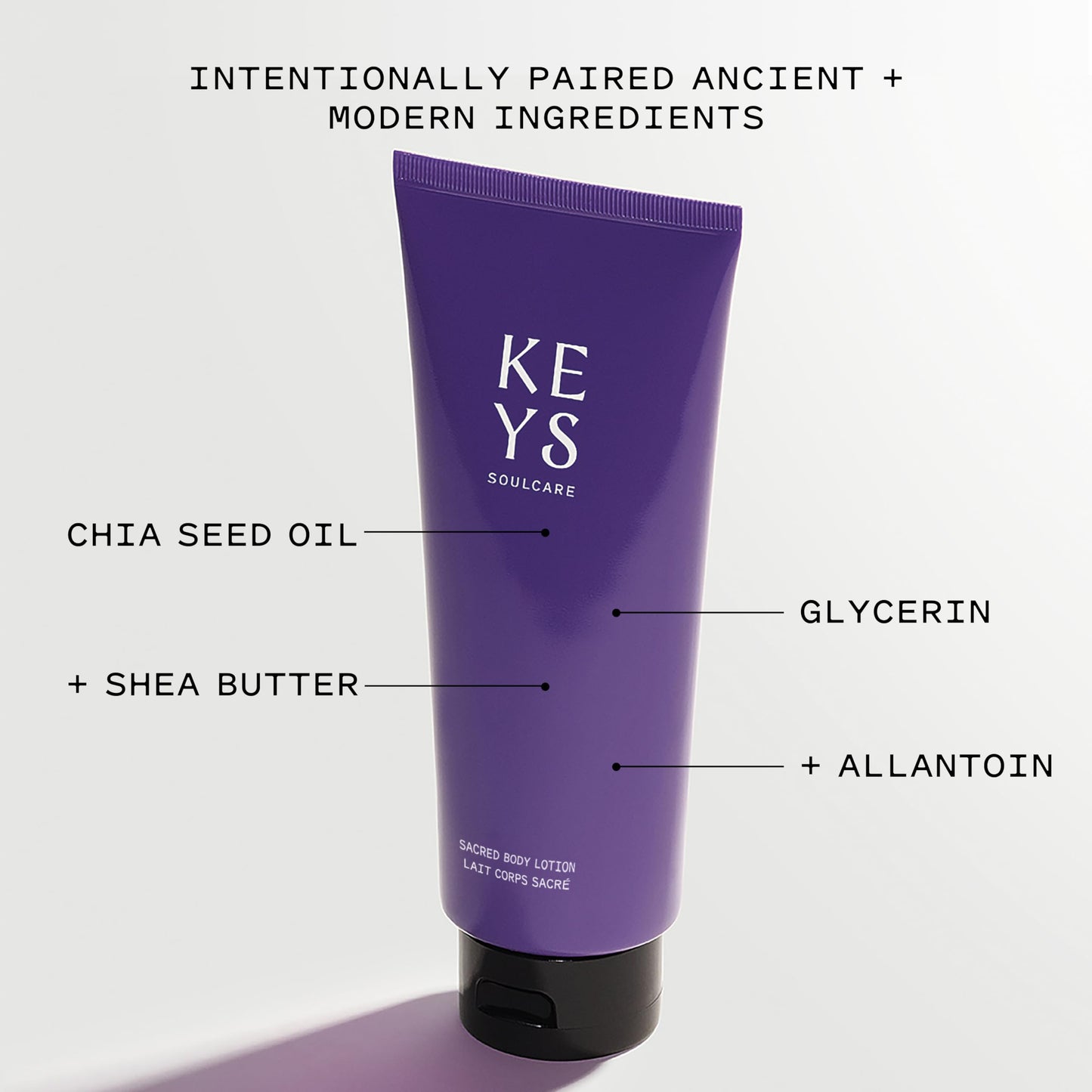 Keys Soulcare Sacred Body Lotion, Absorbs Quickly With Glycerin, Leaves Dry Skin Feeling Soft, Hydrated & Moisturized, Lightweight, Non-Greasy Feel
