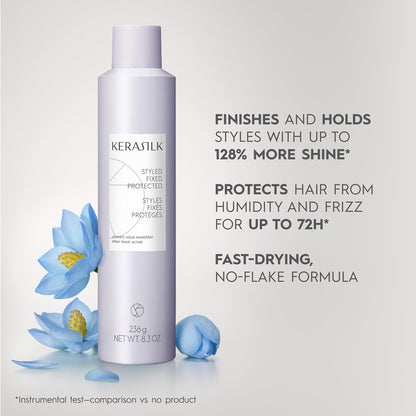 Kerasilk Ultimate Hold Hairspray for Ultra-Strong Hold & Shine, Vegan and Sulfate-Free, 300 ml