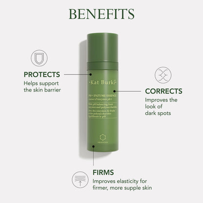 Kat Burki pH+ Enzyme Essence Face Serum, Balancing and Smoothing with Pumpkin and Papaya Enzymes, Turmeric, Licorice Root, and KB5 Complex, 3.4 Fl Oz