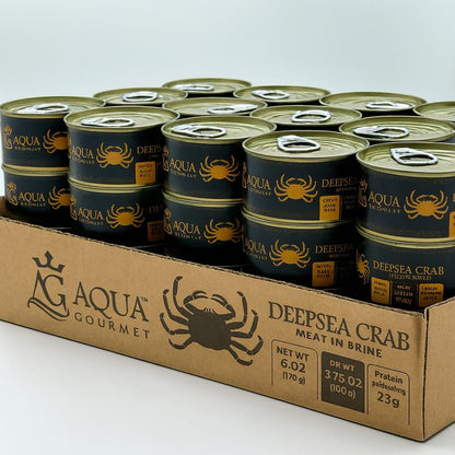 Aqua Gourmet - Canned Premium Deepsea Crab Meat in Brine, 6 oz Cans