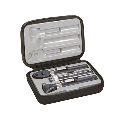 ADC 5110NL Diagnostix 2.5v Pocket Otoscope/Ophthalmoscope Set, Hard Case, LED Lamp, Black