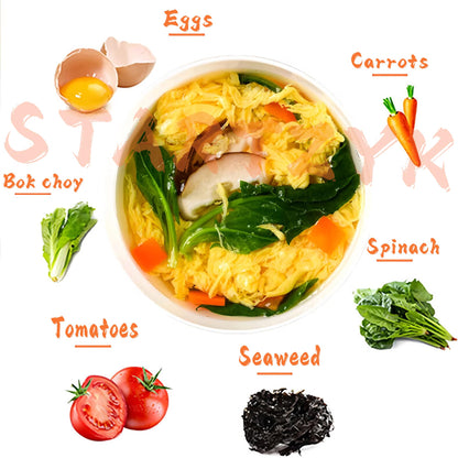 Soups Fresh Ready To Eat,Vegetable Soup,Vegan Soup,Mix 9 flavors,9 packs,Healthy Nutritious Breakfast Soup,Multi-Flavored Soups,Delicious Snack Gifts,Chinese Food,Healthy and Nutritious. (3)