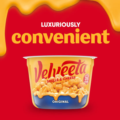 Velveeta Shells and Cheese Mac and Cheese, 1 Cup, for Easy Snack or Dinner Side, Original Flavor, 2.39 oz