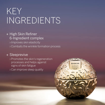 BABOR HSR Lifting Overnight Mask, Night Cream Face Mask With Active Anti-Wrinkle Ingredients For Regenerative Effect, Skin Firmness and Elasticity Improved While Dark Circles Reduce, 1.69oz