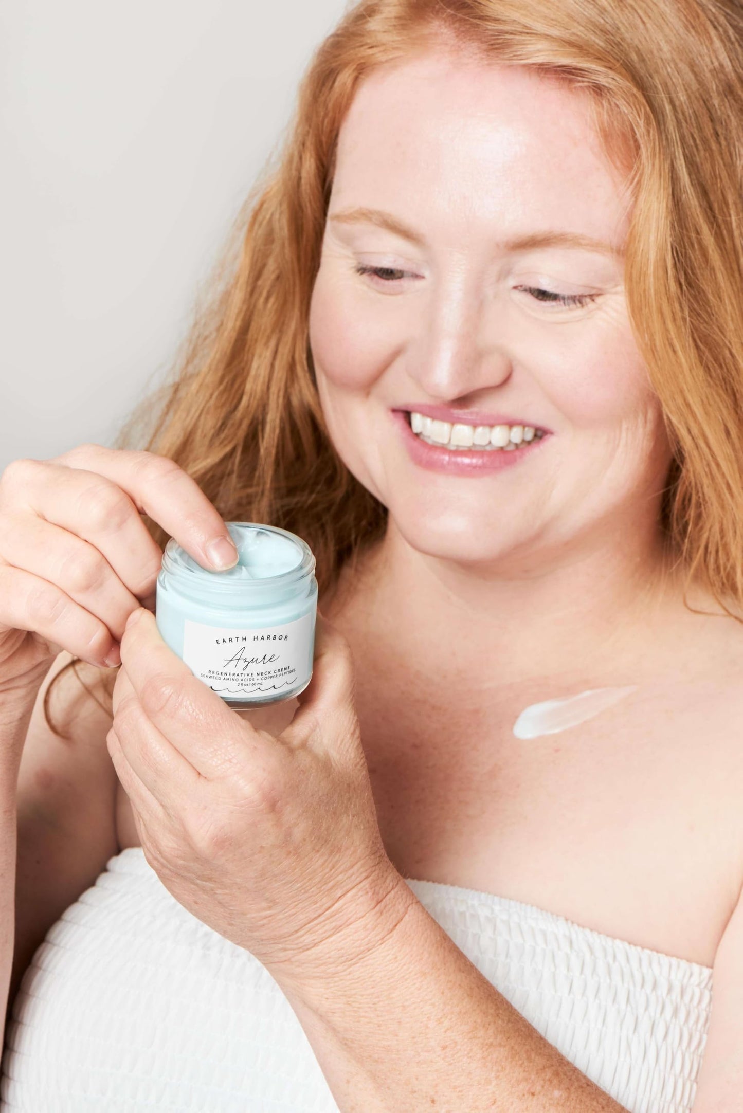 Earth Harbor AZURE Regenerative Neck Crème | Smooth Neck | Face Water Cream | 2 fl oz
