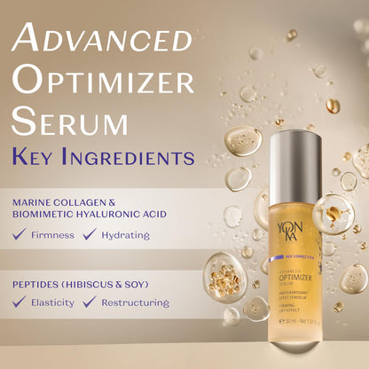 Yon-Ka Advanced Optimizer Serum | Anti-Aging Face Serum Gel with Marine Collagen and Hyaluronic Acid | Clinically Proven to Firm and Lift Skin | Paraben-Free | 1.01 fl oz
