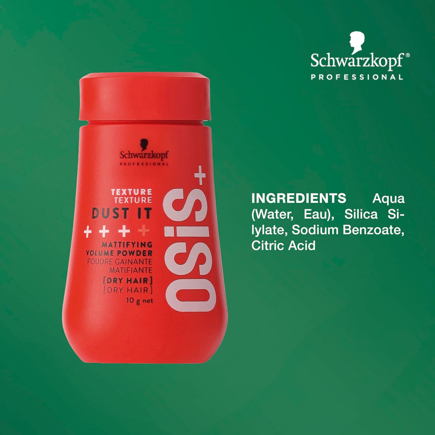 OSiS+ Dust It - Mattifying and Texturizing Volume Powder – Long-Lasting Hold, Strong Control and Separation for Different Hair Styles