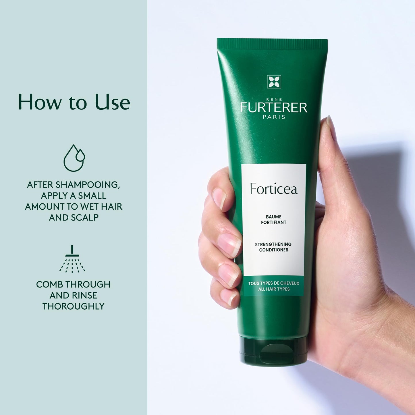 René Furterer Forticea Strengthening Conditioner, Strengthen and Fortify Hair, Guarana Extract & Rosemary Oil16.9 fl oz.