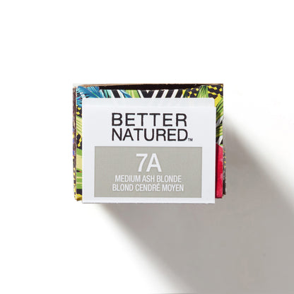 Better Natured Permanent 7A Medium Ash Blonde Hair Color Dye - Naturally-derived, Vegan & 100% Gray Coverage that Lasts up to 8 Weeks