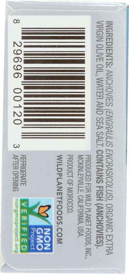 Wild Planet, Anchovies Wild In Olive Oil, 4.37 Ounce