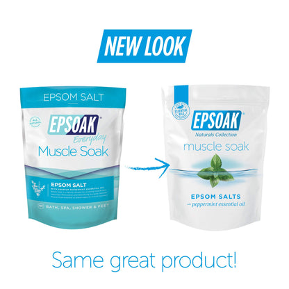 Epsoak Muscle Soak 2 lb. Magnesium Sulfate USP. Resealable Epsom Salt Bag Muscle Soak, Made in The USA, Cruelty-Free Certified