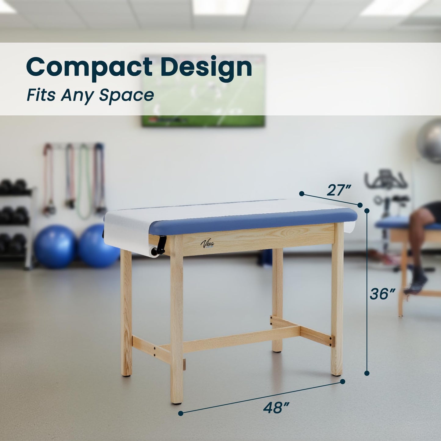 Axis H-Brace Athletic Recovery Treatment Taping Table, 380 lbs. Weight Capacity (Paper Roll Holder and Cutter Sold Seperately)