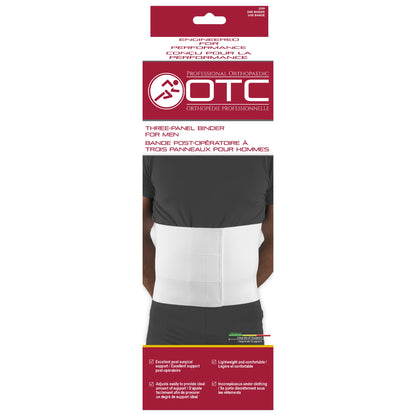 OTC Abdominal Binder for Men, Three-Panel Body, 9-Inch Elastic