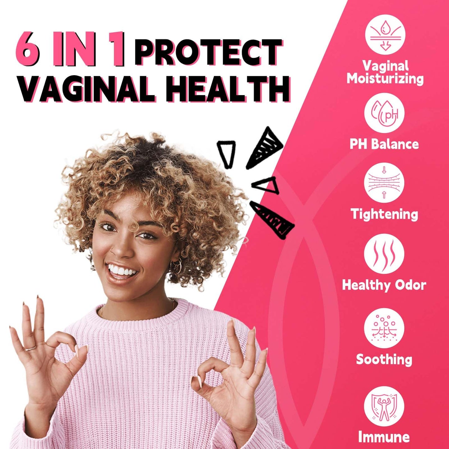 10PCS Feminine Moisturizer with 37.5mg Hyaluronic Acid PER - 6 in 1 Support Vaginal Moisturizing, Soothing, Health Odor, Tightening, PH Balance, Immune | Niacinamide + Probiotics + Propolis + Centella