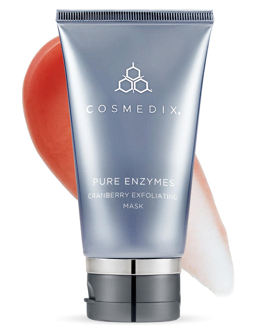 COSMEDIX Pure Enzymes Cranberry Exfoliating Facial Mask Skincare – Nutrient-Rich Hydrating Face Mask for Dry & Dull Skin – Gently Exfoliates & Softens for Plumper, Radiant Glow – 60 g / 2 oz