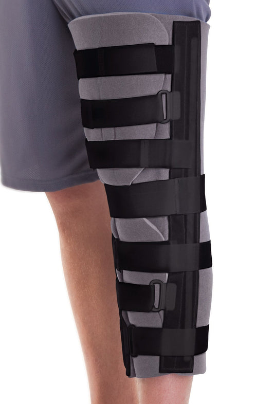 Medline Cut-Away Knee Immobilizer, Universal Fit, 19 Inches, Adjustable Compression Straps, Case of 1 Each
