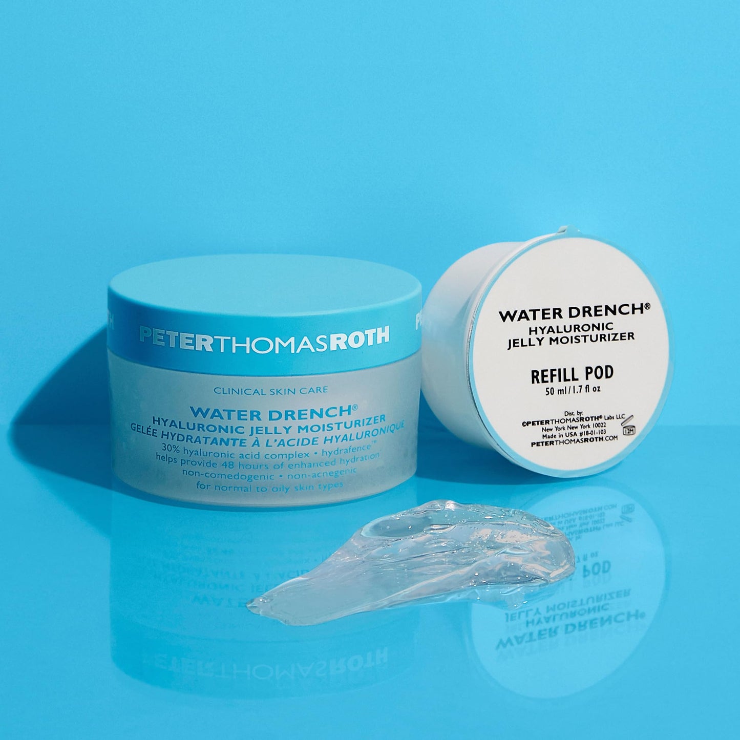 Peter Thomas Roth | Water Drench® Hyaluronic Jelly Moisturizer Refill Pod | Hyaluronic Acid Cloud Cream, For Normal to Oily Skin, Fragrance-Free, Non-Comedogenic, Acne-Safe Moisturizer