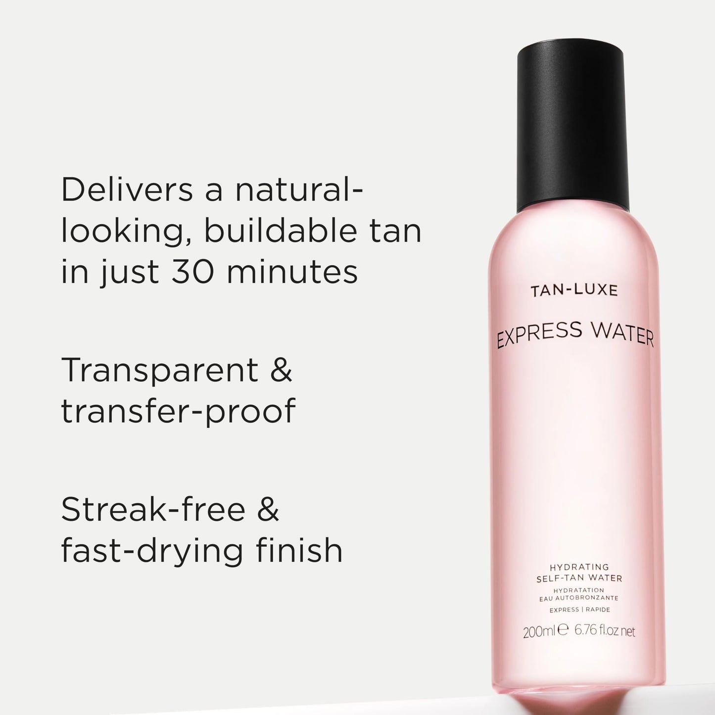 Tan-Luxe Express Water, Rapid Self Tanner Spray, Hydrating Tanning Water for a Fast, Natural Looking Tan, Cruelty-Free, 6.76 fl. oz